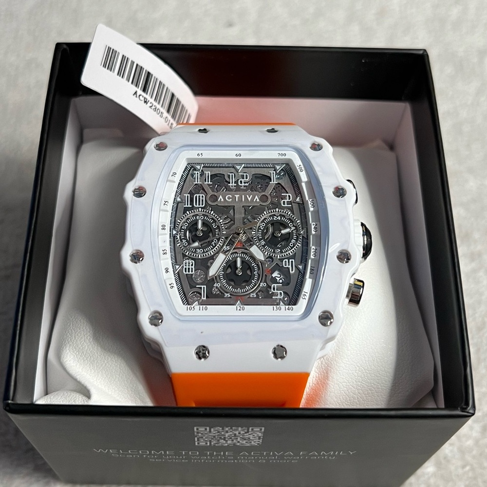 ActivaFury Invicta Men's Watch-44.3mm
MOD-ACW2305-015 White&Orange
Skeleton(NWT) - Picture 2 of 10
